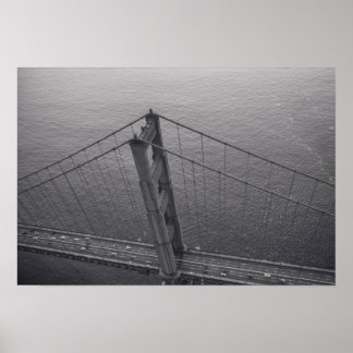 Affiche Golden Gate Bridge en noir et blanc