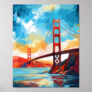Affiche Golden Gate Bridge San Francisco USA