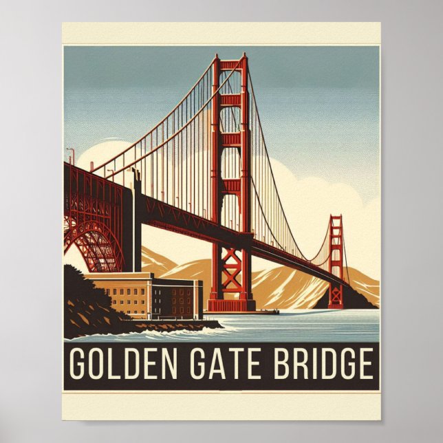 Affiche Golden Gate Bridge - Une icône intemporelle de San (Devant)
