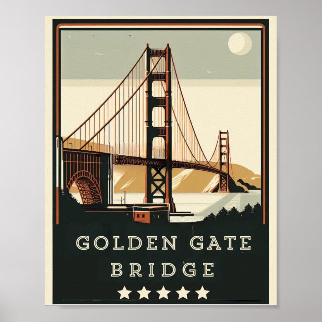 Affiche Golden Gate Bridge - Une icône intemporelle de San (Devant)