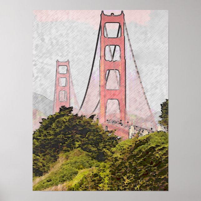 Affiche Golden Gate in Oil (Devant)