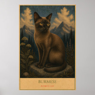 Affiche Golden Gaze: Burmese Cat