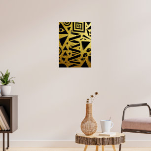 Affiche Golden Geometry: A Modern Glow