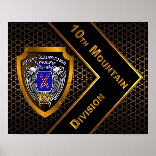 Affiche Golden "Grimper à la gloire" 10e division de monta (Devant)