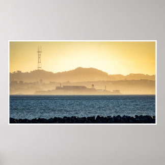 Affiche Golden Haze Over Alcatraz