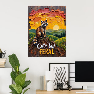 Affiche Golden Hour Guardian : Raccoon surplombant la vall