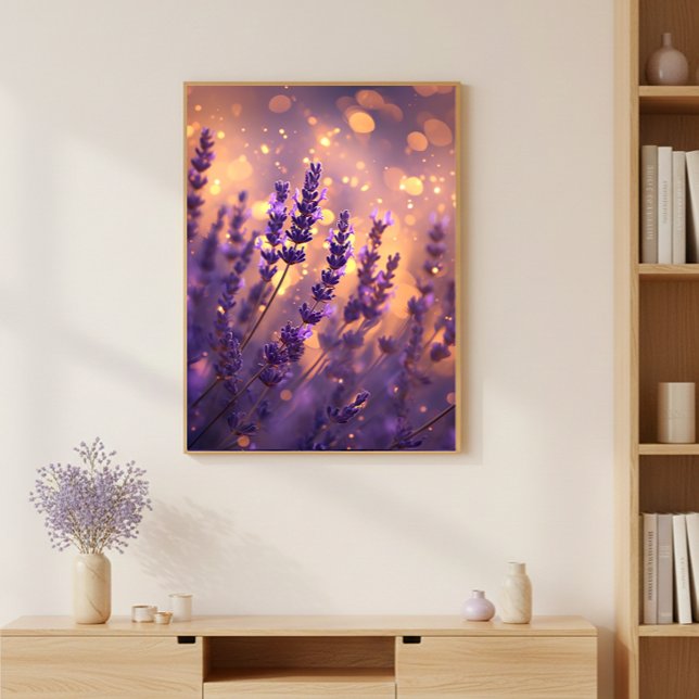 Affiche Golden Lavender Field Wall Art Print (Créateur téléchargé)