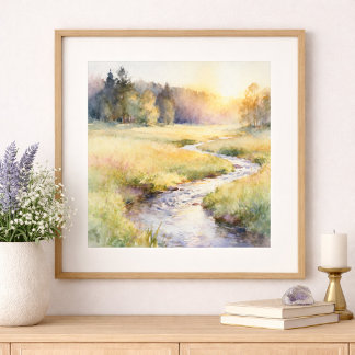 Affiche Golden Meadow Stream
