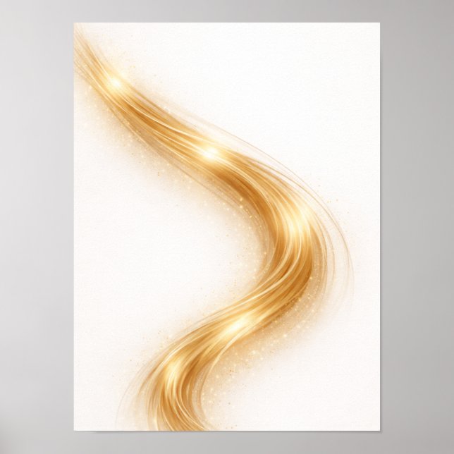 Affiche Golden Minimal Flow II Wall Art – Gold Abstrack (Devant)