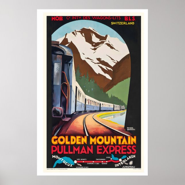 Affiche Golden Mountain Pullman Express Montreux (Devant)