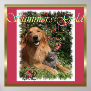 Affiche Golden Retriever Cadeaux Imprimantes d'art