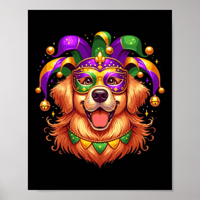 Affiche Golden Retriever Costume de chien tenue femme Homm (Devant)