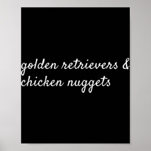 Affiche Golden Retrievers Et Nuggets De Poulet Chien