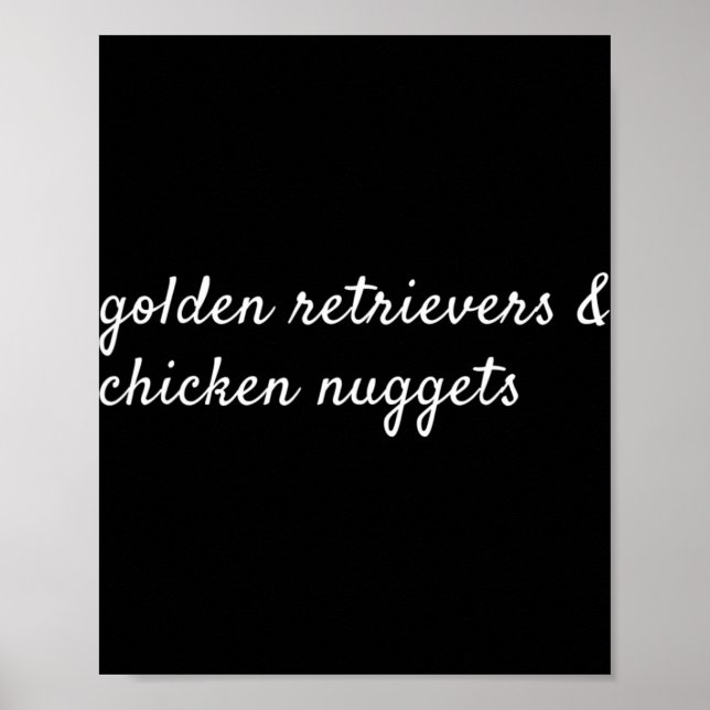 Affiche Golden Retrievers Et Nuggets De Poulet Chien  (Devant)