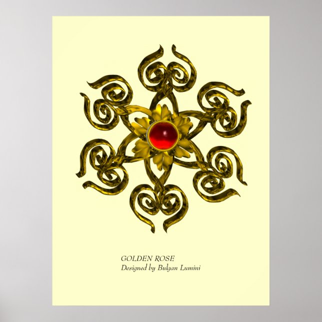 AFFICHE GOLDEN ROSE RUBY (Devant)
