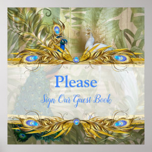 Affiche Golden Royal Peacock Temple Dreams