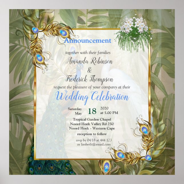 Affiche Golden Royal Peacock Temple Dreams (Devant)