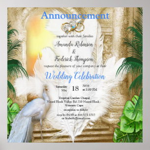 Affiche Golden Royal Peacock Temple Dreams