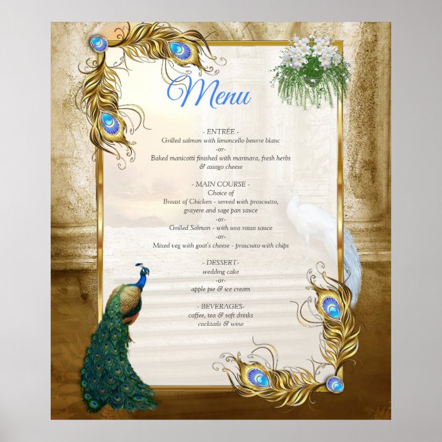 Affiche Golden Royal Peacock Temple Dreams (Devant)