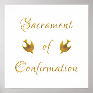 Affiche Golden Sacrament of Eucharist Host and Chalice