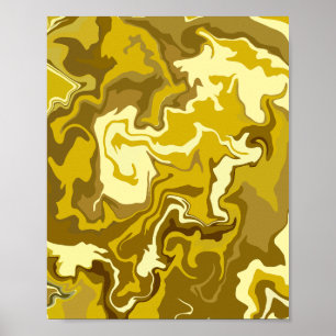Affiche Golden Swirls