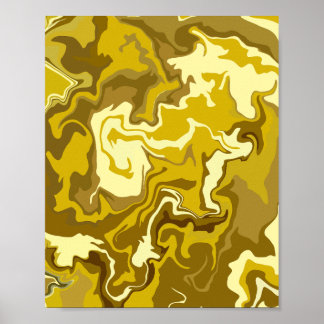 Affiche Golden Swirls