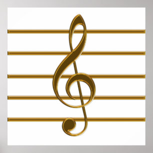 Affiche Golden Treble Clef