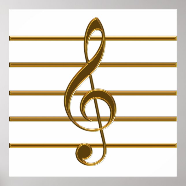 Affiche Golden Treble Clef (Devant)