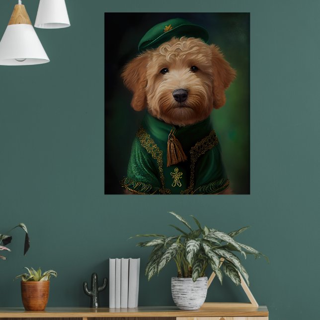 Affiche Goldendoodle  Chien en tenue de la Saint-Patrick (Salon 1)