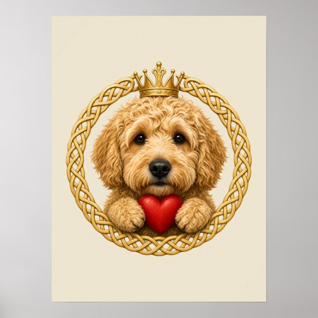 Affiche Goldendoodle Claddagh (Devant)