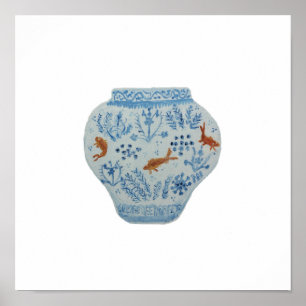 Affiche Goldfish Blue White Ginger Jar Art Imprimer