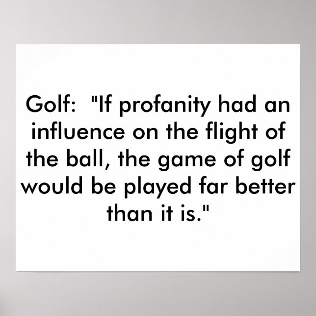 Affiche Golf (Devant)