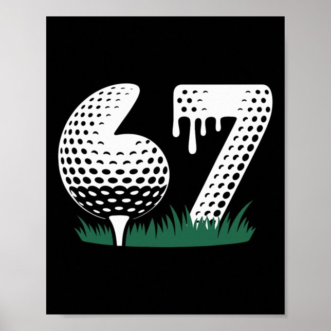 Affiche Golf 67 Six Seven Alpha Argot 6 7 Mème Enfants Gol (Devant)