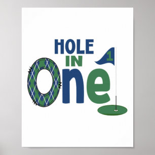 Affiche Golf Anniversaire Chemise 1er Anniversaire Trou En