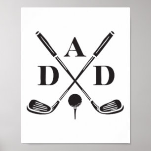 Affiche Golf Best Papa Par Par Papa Golfer Fête des pères