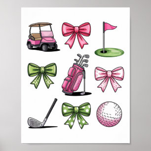 Affiche Golf Coquette Élégant Pour Femmes Filles