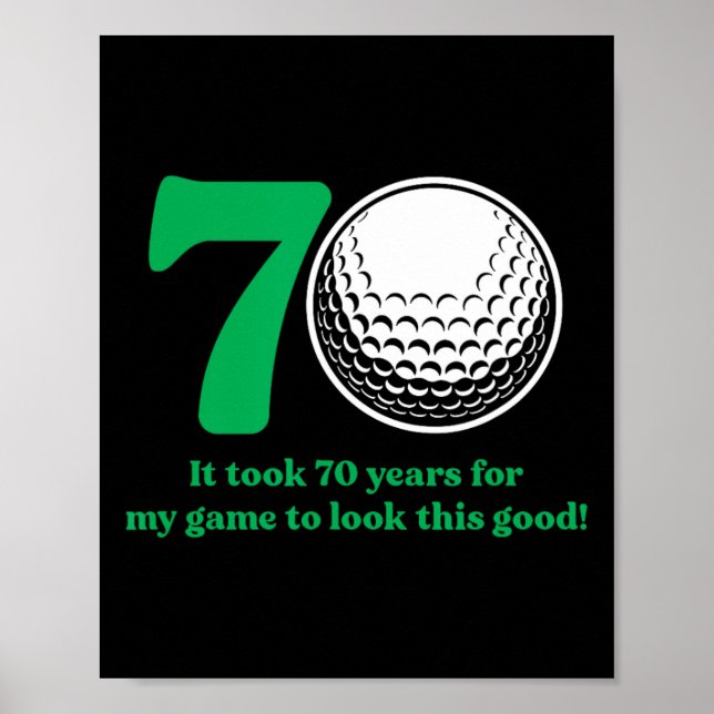 Affiche Golf de 70 ans Golf de 70e anniversaire (Devant)