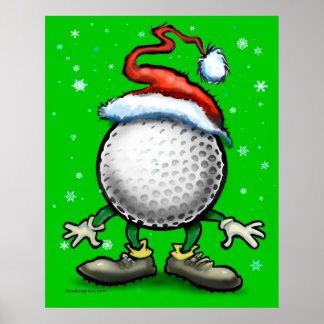 Affiche Golf de Noël