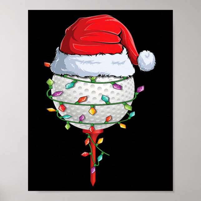 Affiche Golf de Noël Pyjama Fun Holiday Golf Ball San (Devant)