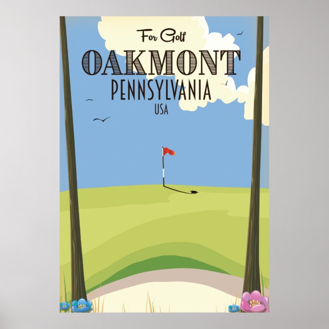 Affiche Golf d'Oakmont Pennsylvania (Devant)
