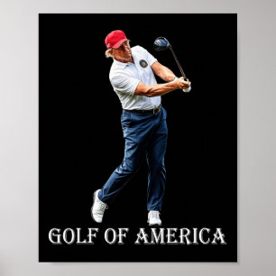 Affiche Golf Drôle d'Amérique Donald Trump