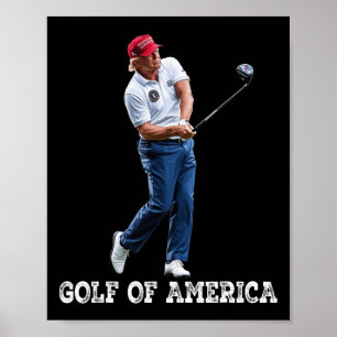Affiche Golf drôle d'Amérique Donald Trump 1