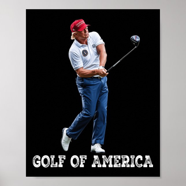 Affiche Golf drôle d'Amérique Donald Trump 1  (Devant)