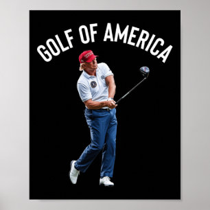 Affiche Golf Drôle D'Amérique Donald Trump 1