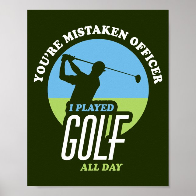 Affiche Golf Drôle Dire Pour Les Golfeurs (Devant)