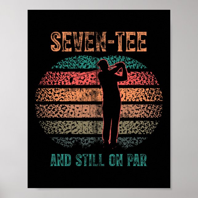 Affiche Golf drôle pour 70 ans Pun golfique golfeur de 70  (Devant)