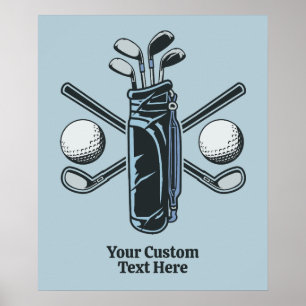 Affiche Golf du texte et des couleurs personnalisés