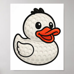 Affiche Golf en caoutchouc Ducky Graphic mignonne femmes e