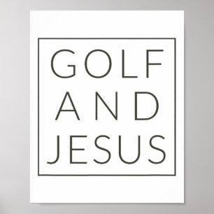 Affiche Golf et Jésus