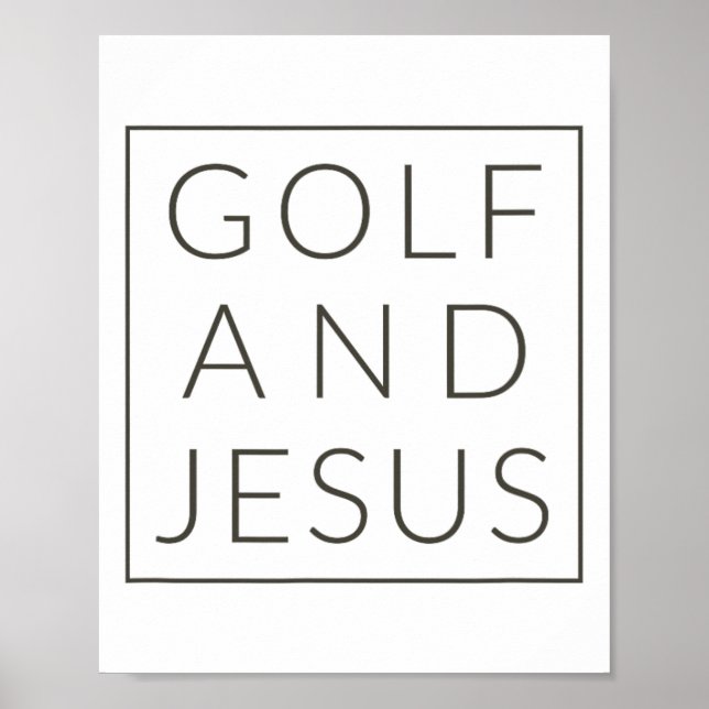 Affiche Golf et Jésus (Devant)